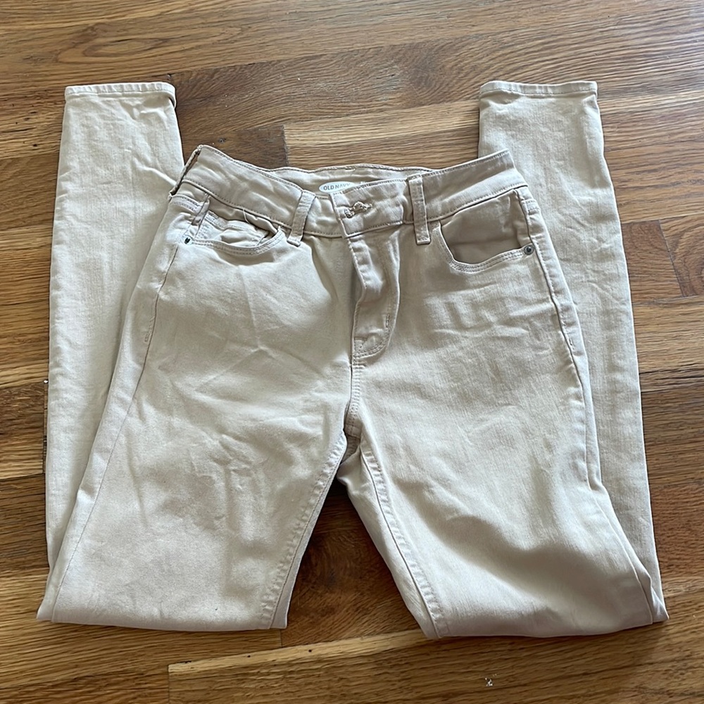 Old navy rockstar super skinny tan jeans size 2. Worn once